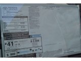 2017 Toyota Prius v Two Window Sticker