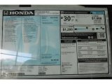 2017 Honda Accord LX Sedan Window Sticker