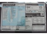 2017 Honda Accord EX-L V6 Coupe Window Sticker
