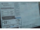 2017 Toyota Sienna SE Window Sticker