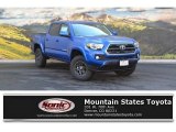 2017 Blazing Blue Pearl Toyota Tacoma SR5 Double Cab 4x4 #115868227