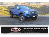 2017 Blazing Blue Pearl Toyota Tacoma TRD Off Road Access Cab 4x4 #115992118