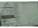 2017 Toyota Sienna LE Window Sticker