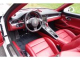 2014 Porsche 911 Turbo Cabriolet Carrera Red Natural Leather Interior