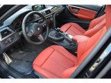 2016 BMW 3 Series 340i xDrive Sedan Coral Red Interior