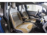 2017 BMW i3 with Range Extender Giga Cassia Natural Leather/Carum Spice Grey Wool Cloth Interior