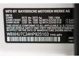 2017 X1 Color Code for Mineral White Metallic - Color Code: A96