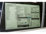 2017 BMW X1 sDrive28i Window Sticker