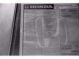 2017 Honda Ridgeline RTL Window Sticker