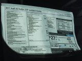 2017 Audi A3 2.0 Premium Plus quattro Window Sticker