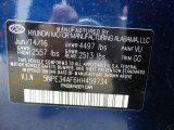 2017 Sonata Color Code for Lakeside Blue - Color Code: VU