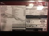 2015 Jaguar F-TYPE S Coupe Window Sticker