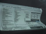 2017 Audi Q7 3.0T quattro Prestige Window Sticker