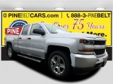 2017 Silver Ice Metallic Chevrolet Silverado 1500 Custom Double Cab 4x4 #116665372