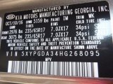 2017 Sorento Color Code for Titanium Silver - Color Code: IM