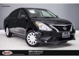 2015 Super Black Nissan Versa 1.6 S Sedan #116871211