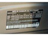 2017 GLA Color Code for designo Mountain Grey Magno (Matte) - Color Code: 662