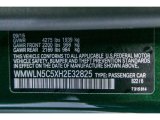 2017 Clubman Color Code for British Racing Green II Metallic - Color Code: B22