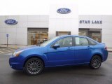 2010 Blue Flame Metallic Ford Focus SES Sedan #116898978