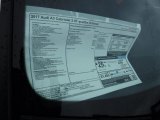 2017 Audi A3 2.0 Premium quttaro Window Sticker