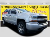 2017 Silver Ice Metallic Chevrolet Silverado 1500 Custom Double Cab 4x4 #116944360