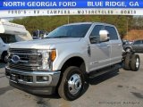 2017 Ingot Silver Ford F350 Super Duty Lariat Crew Cab 4x4 Chassis #117016257