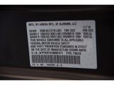 2017 Ridgeline Color Code for Modern Steel Metallic - Color Code: NH797M