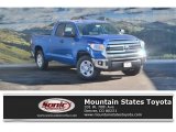 2017 Blazing Blue Pearl Toyota Tundra SR5 Double Cab 4x4 #117153591