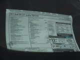 2017 Audi Q5 2.0 TFSI Premium Plus quattro Window Sticker