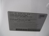 2017 Audi Q5 2.0 TFSI Premium Plus quattro Info Tag