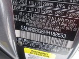 2017 Discovery Sport Color Code for Corris Grey Metallic - Color Code: 873