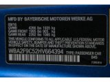 2017 2 Series Color Code for Estoril Blue Metallic - Color Code: B45