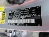 2016 Highlander Color Code for Silver Sky Metallic - Color Code: 1D6