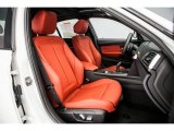 2017 BMW 3 Series 340i Sedan Coral Red Interior