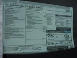 2017 Audi A6 2.0 TFSI Premium quattro Window Sticker