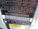 2017 Discovery Sport Color Code for Scotia Grey Metallic - Color Code: 943