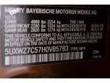 2017 X3 Color Code for Chestnut Bronze Metallic - Color Code: C29M