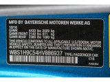 2017 M2 Color Code for Long Beach Blue Metallic - Color Code: C16