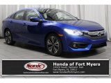 2017 Aegean Blue Metallic Honda Civic EX-T Sedan #117705658