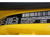 2017 Renegade Color Code for Solar Yellow - Color Code: 178