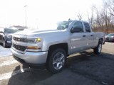 2017 Silver Ice Metallic Chevrolet Silverado 1500 Custom Double Cab 4x4 #117987282