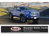 2017 Blazing Blue Pearl Toyota Tacoma TRD Off Road Double Cab 4x4 #118008341