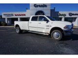 2017 Pearl White Ram 3500 Laramie Crew Cab 4x4 Dual Rear Wheel #118008508
