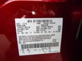 2017 Edge Color Code for Ruby Red Metallic - Color Code: RR