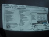 2017 Audi Q3 2.0 TFSI Premium Plus quattro Window Sticker