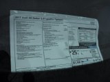 2017 Audi A6 2.0 TFSI Premium quattro Window Sticker