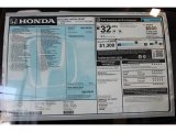 2017 Honda Civic Sport Hatchback Window Sticker