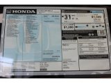 2017 Honda HR-V LX Window Sticker