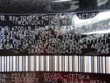 2017 ES Color Code for Caviar - Color Code: 223