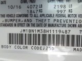2017 MAZDA3 Color Code for Snowflake White Pearl Mica - Color Code: 25D